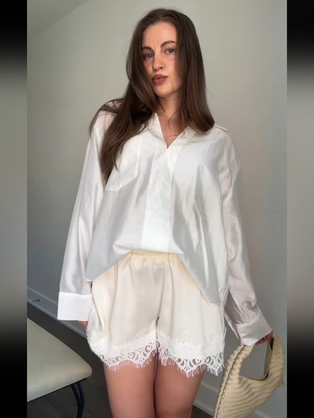 Zara  Lace Short Cream Size M